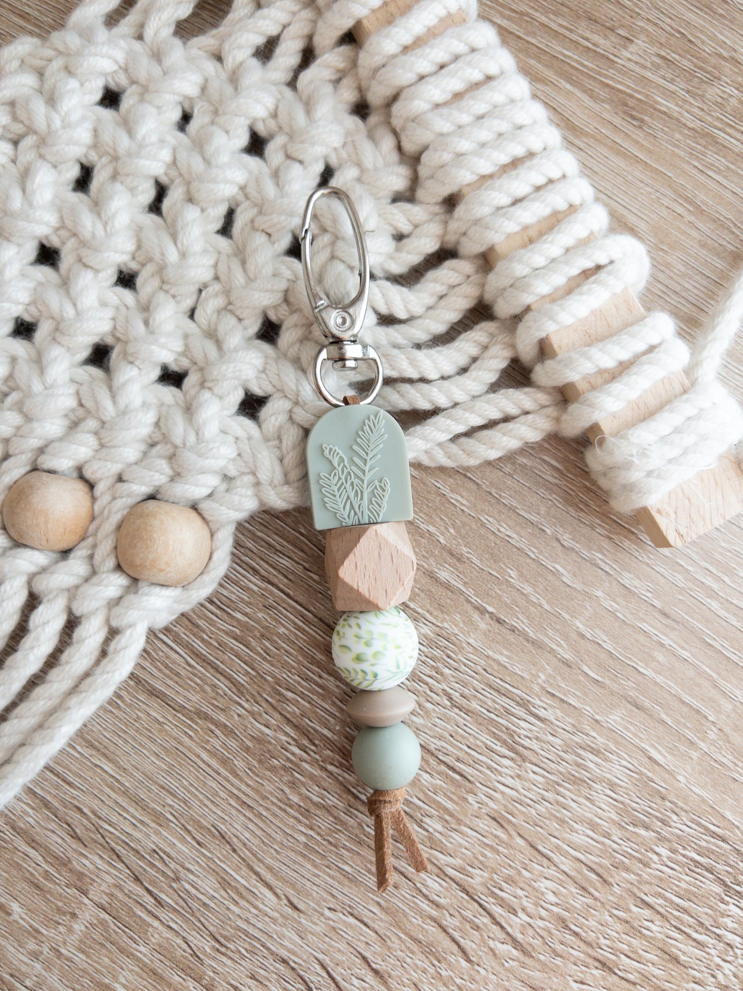 Boho Keychains | Sage Green