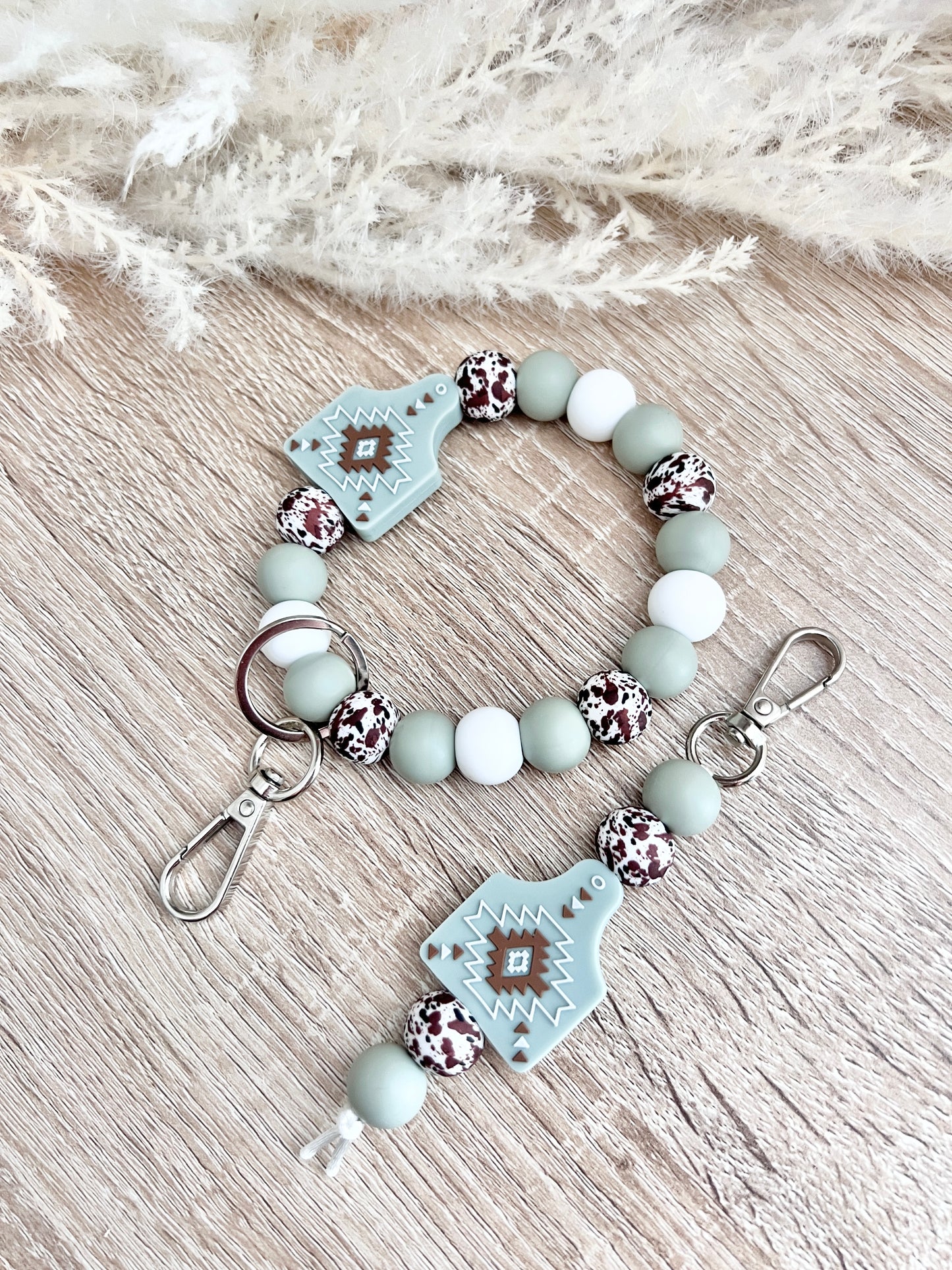 Cow Tag Wristlet & Keychain