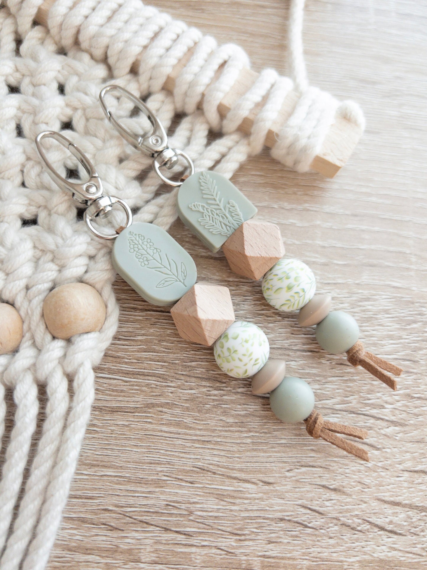 Boho Keychains | Sage Green