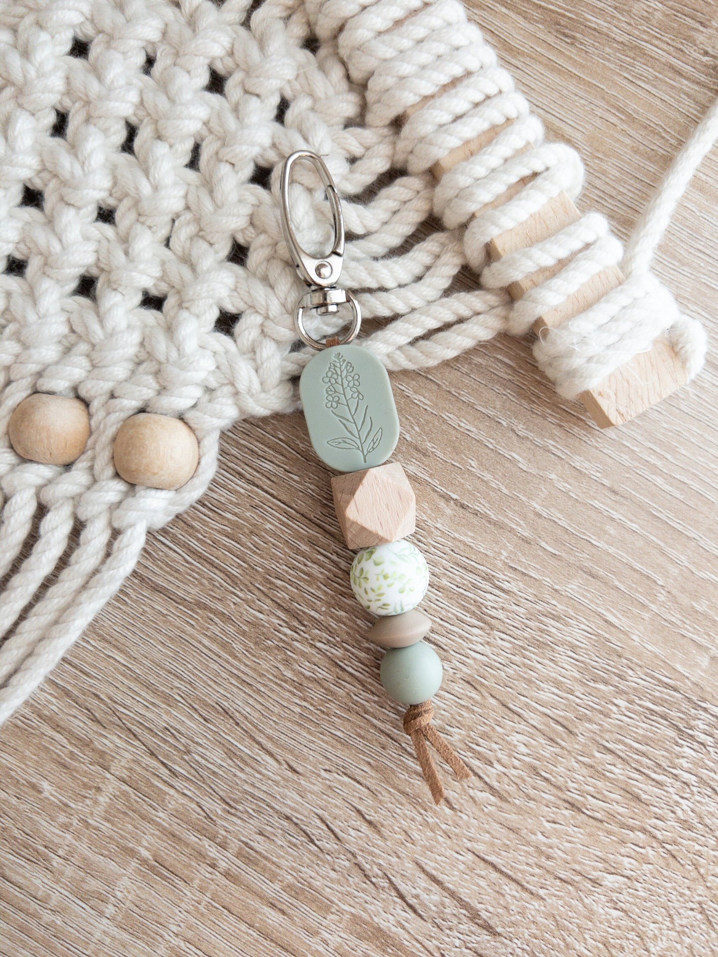 Boho Keychains | Sage Green