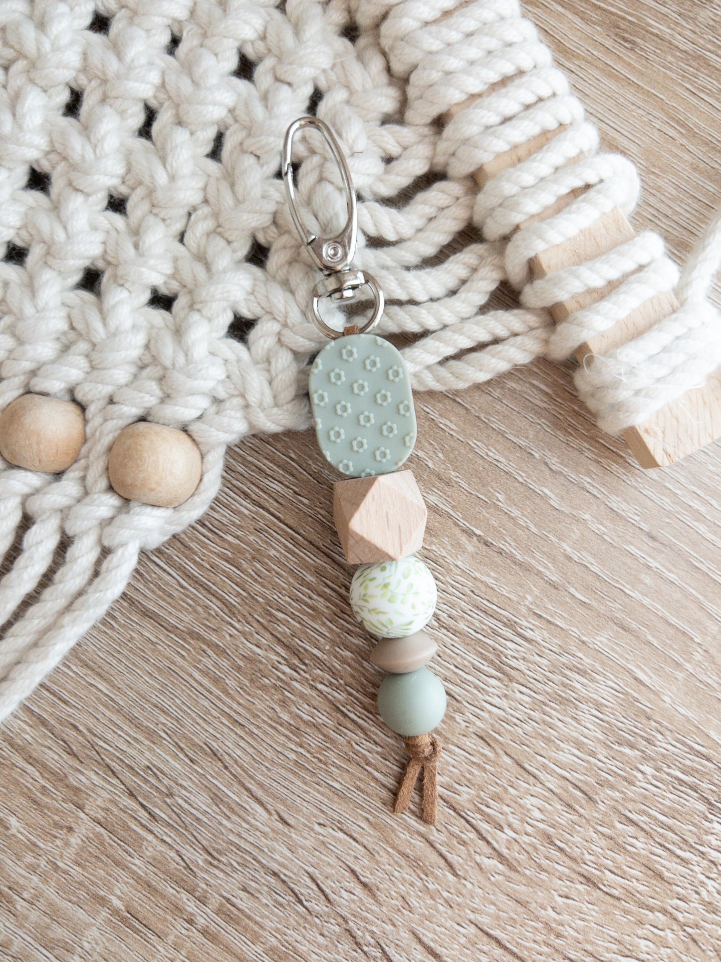 Boho Keychains | Sage Green