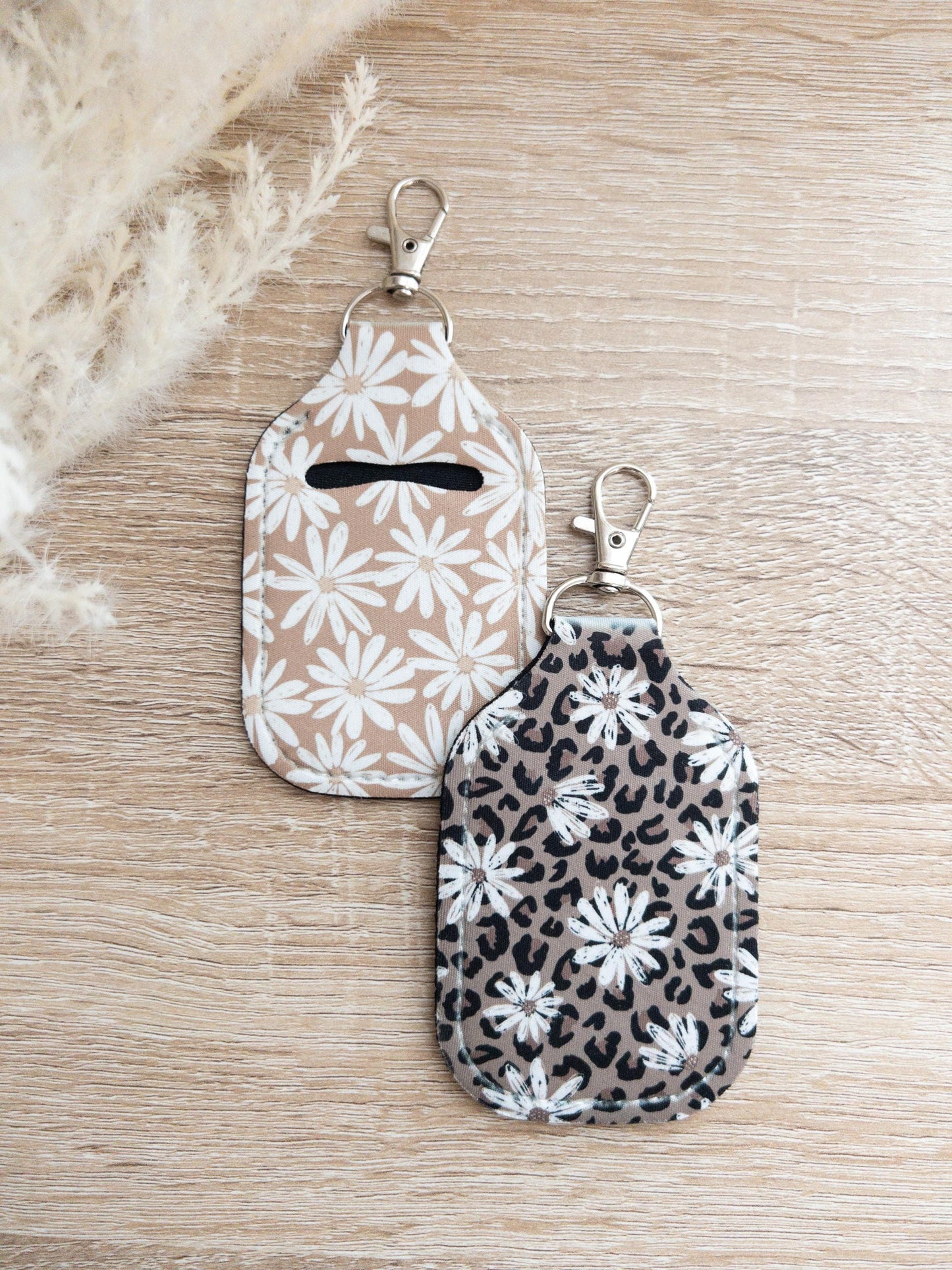 Flower Hand Sanitizer Keychain Holders