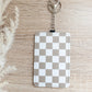 Checkered ID Badge Holders