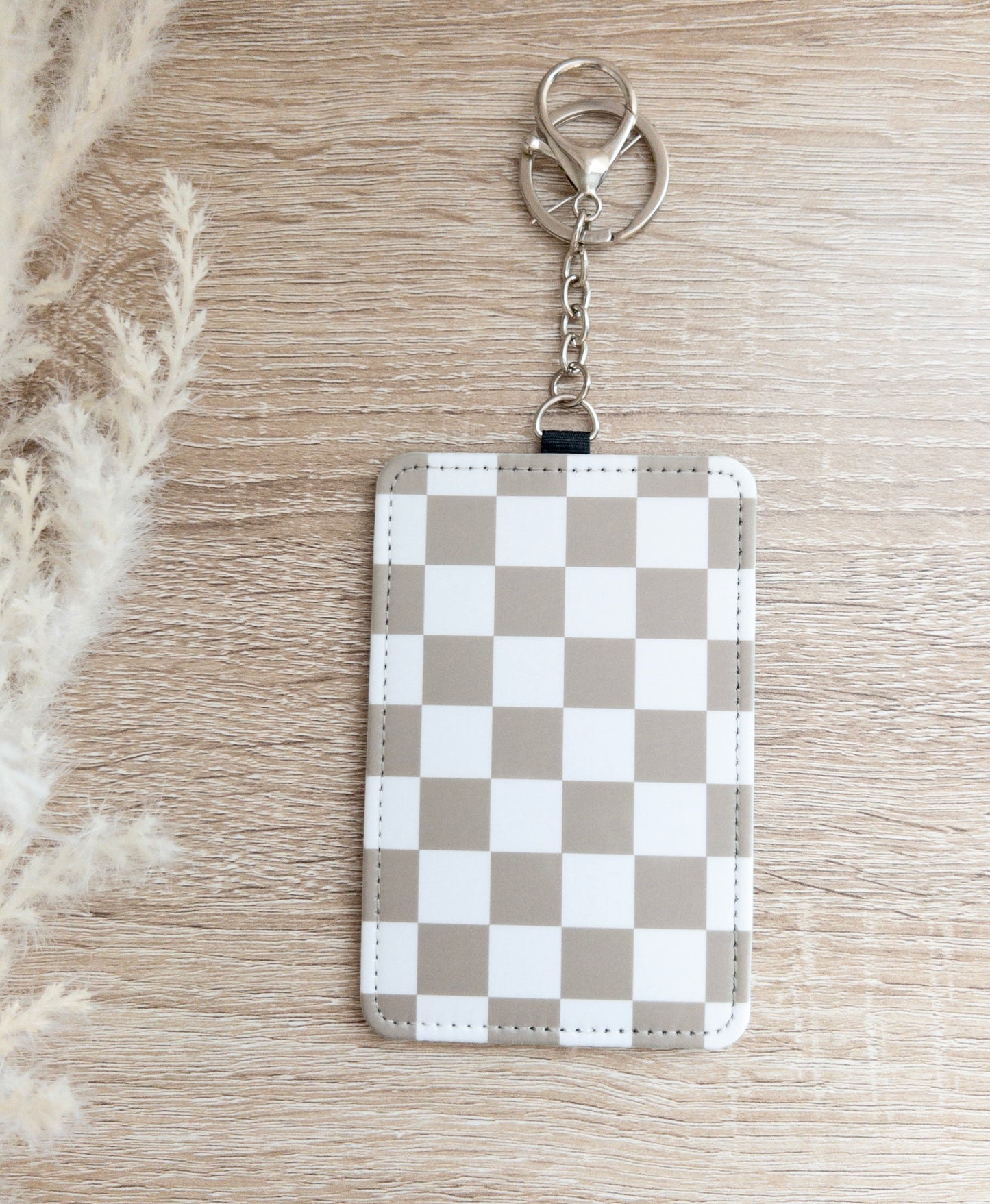 Checkered ID Badge Holders