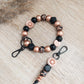 Rose Gold Cowhide Wristlet & Keychain