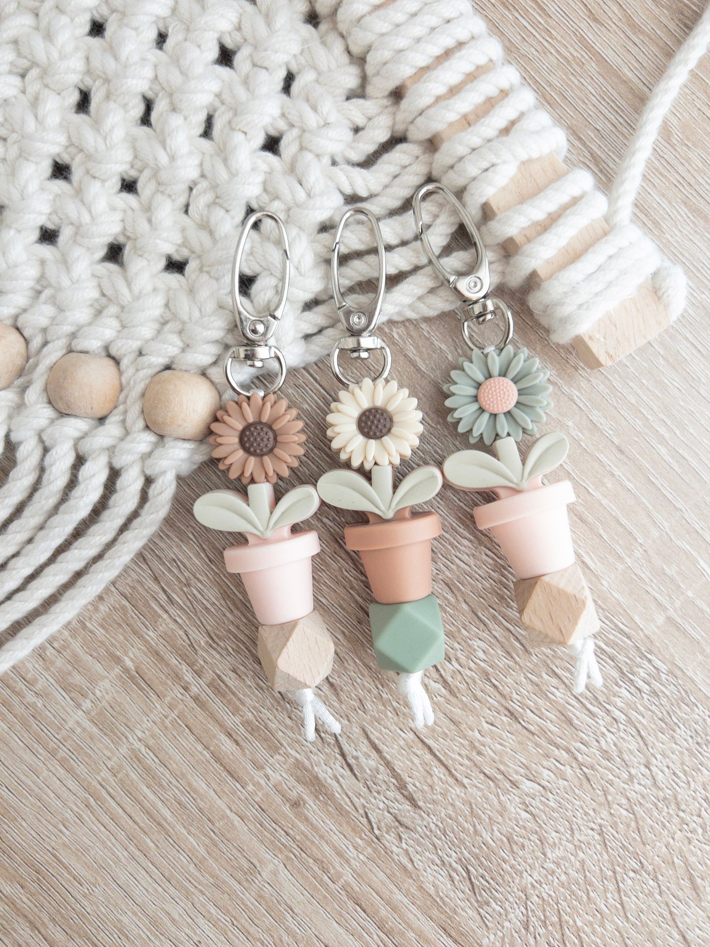 Flower Pot Keychains