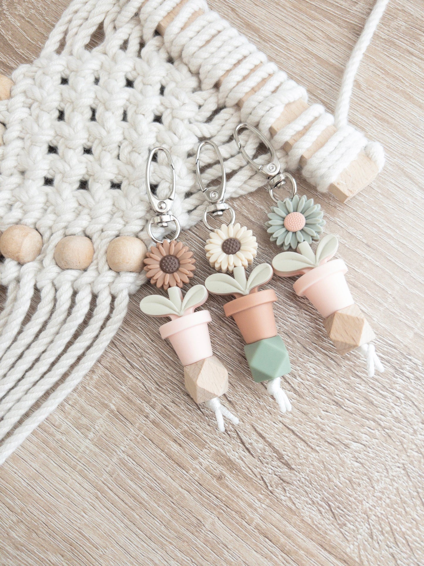 Flower Pot Keychains