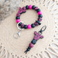 Pink Cow Wristlet & Keychain