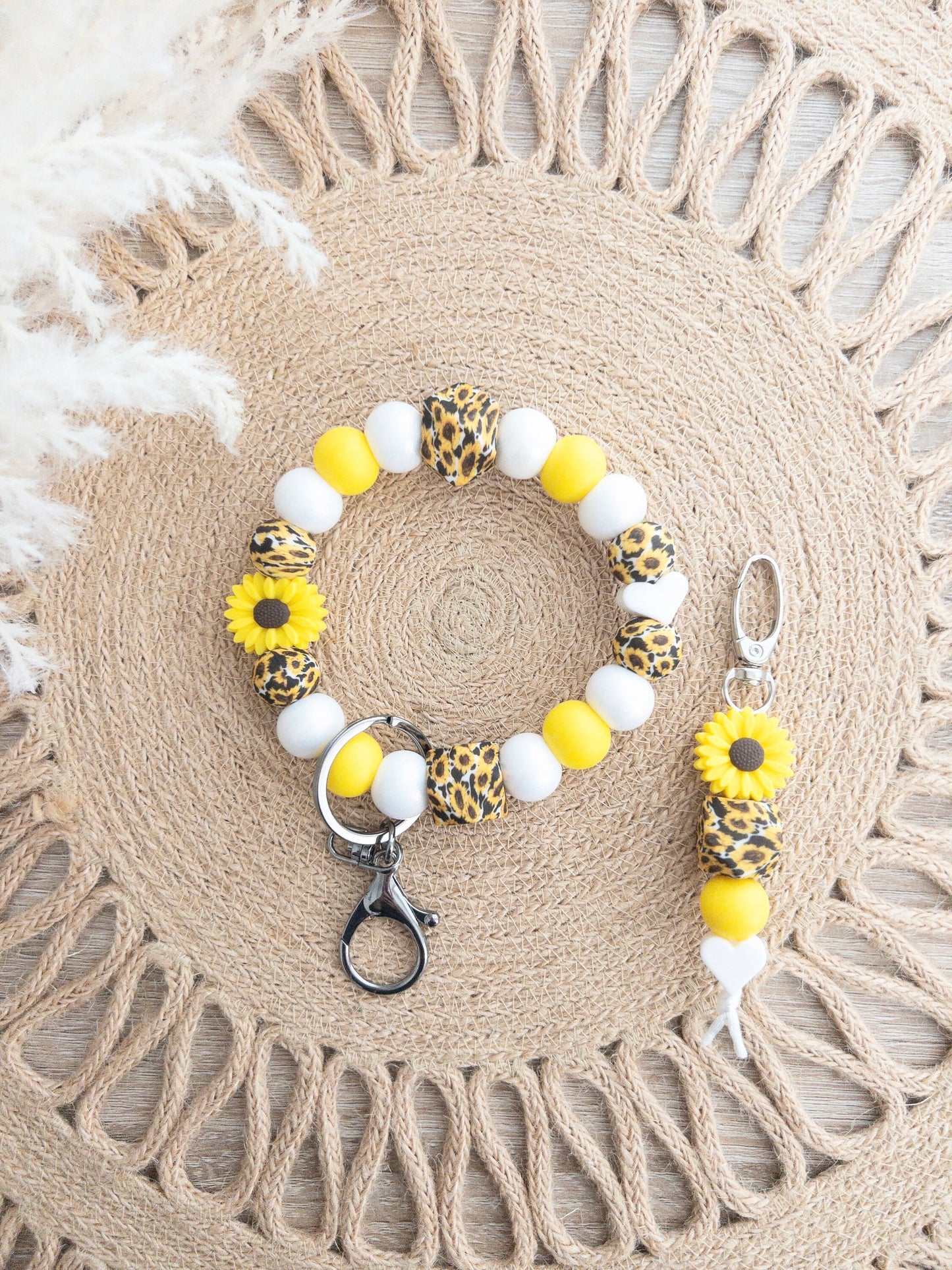 Sunflower Wristlet & Keychain