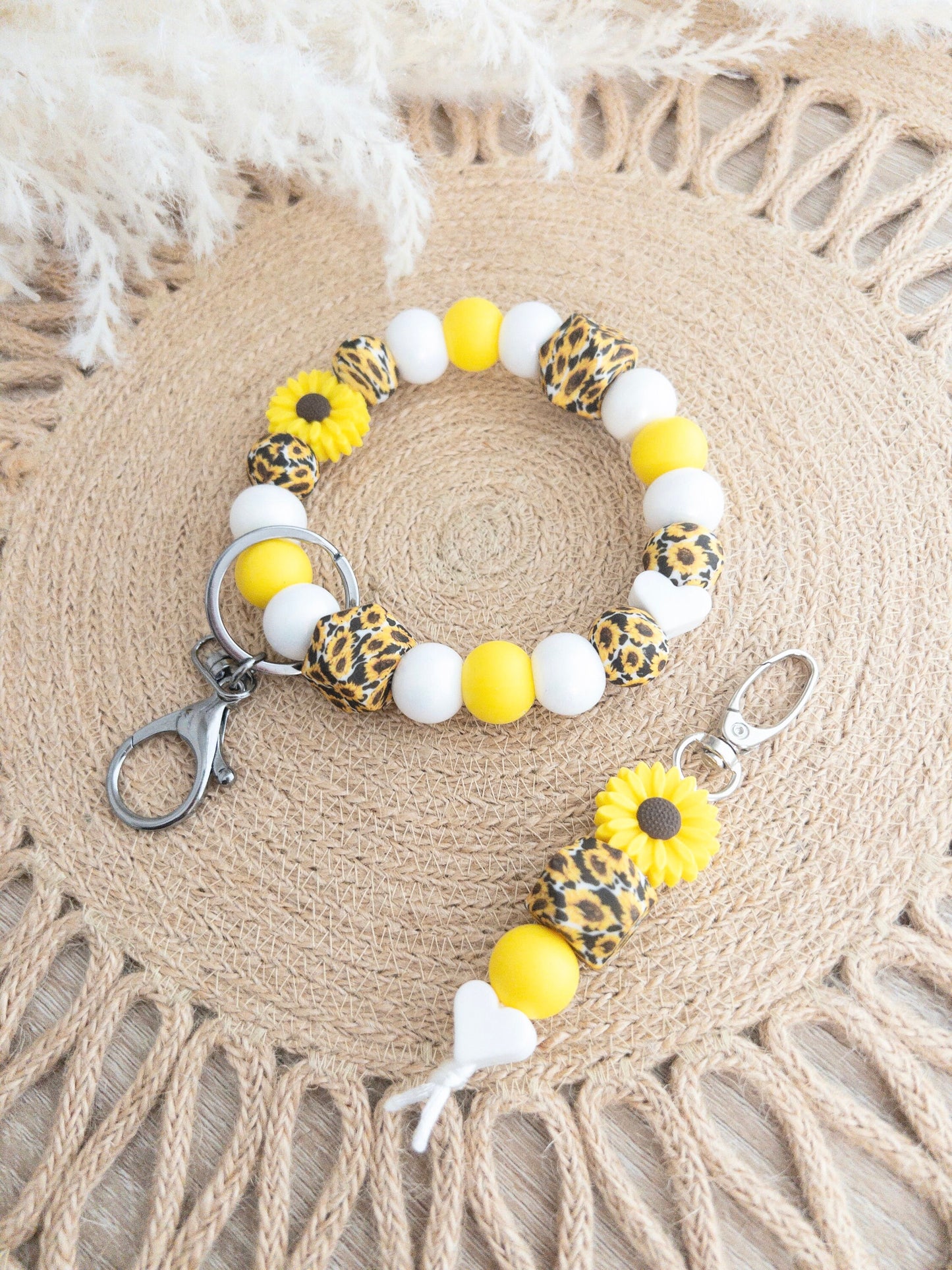 Sunflower Wristlet & Keychain