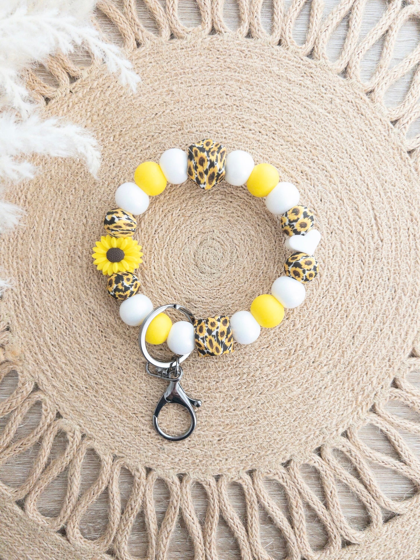 Sunflower Wristlet & Keychain