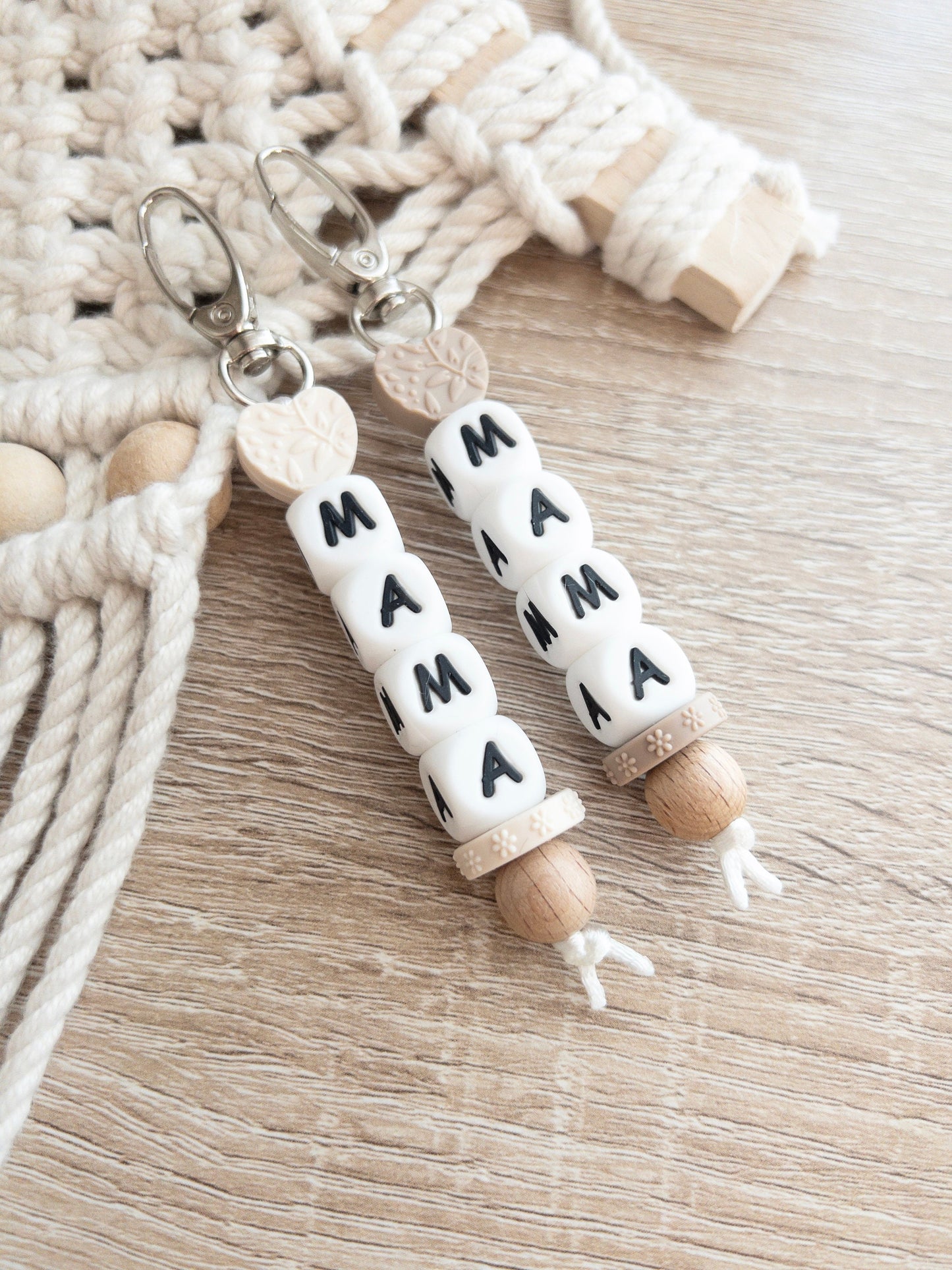 Boho Mama Keychains with Heart