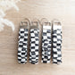 Black & White Checkered Scrunchy Wristlet