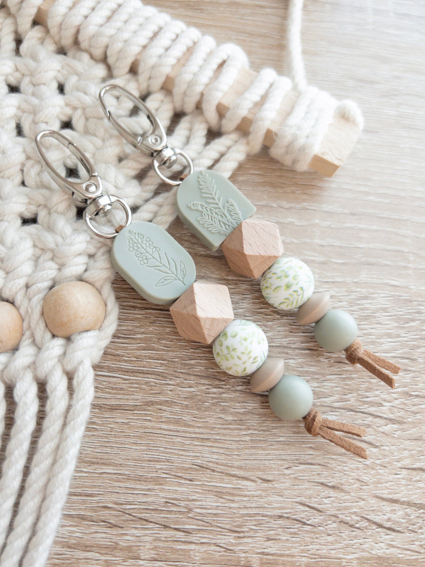 Boho Keychains |  Sage Green