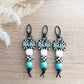 Checkered Teal Mama Keychain