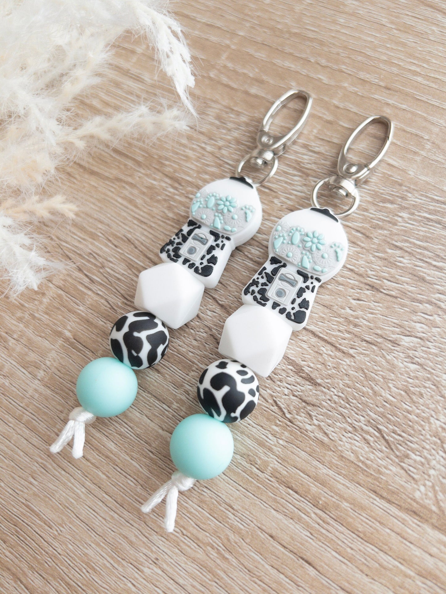 Turquoise Gum Ball Machine Keychain