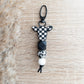 Checkered Cow Wristlet & Keychain