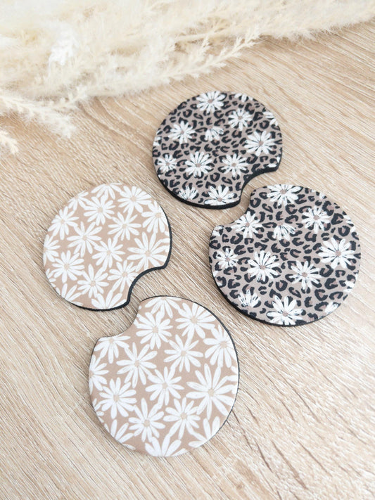 Car Coasters | Flower Print