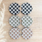 Car Coasters | Checkered Bow Print