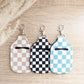 Checkered Hand Sanitizer Keychain Holder