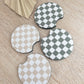 Car Coasters | Checkered Print