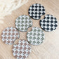 Car Coasters | Checkered Bow Print