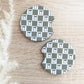 Car Coasters | Checkered Bow Print