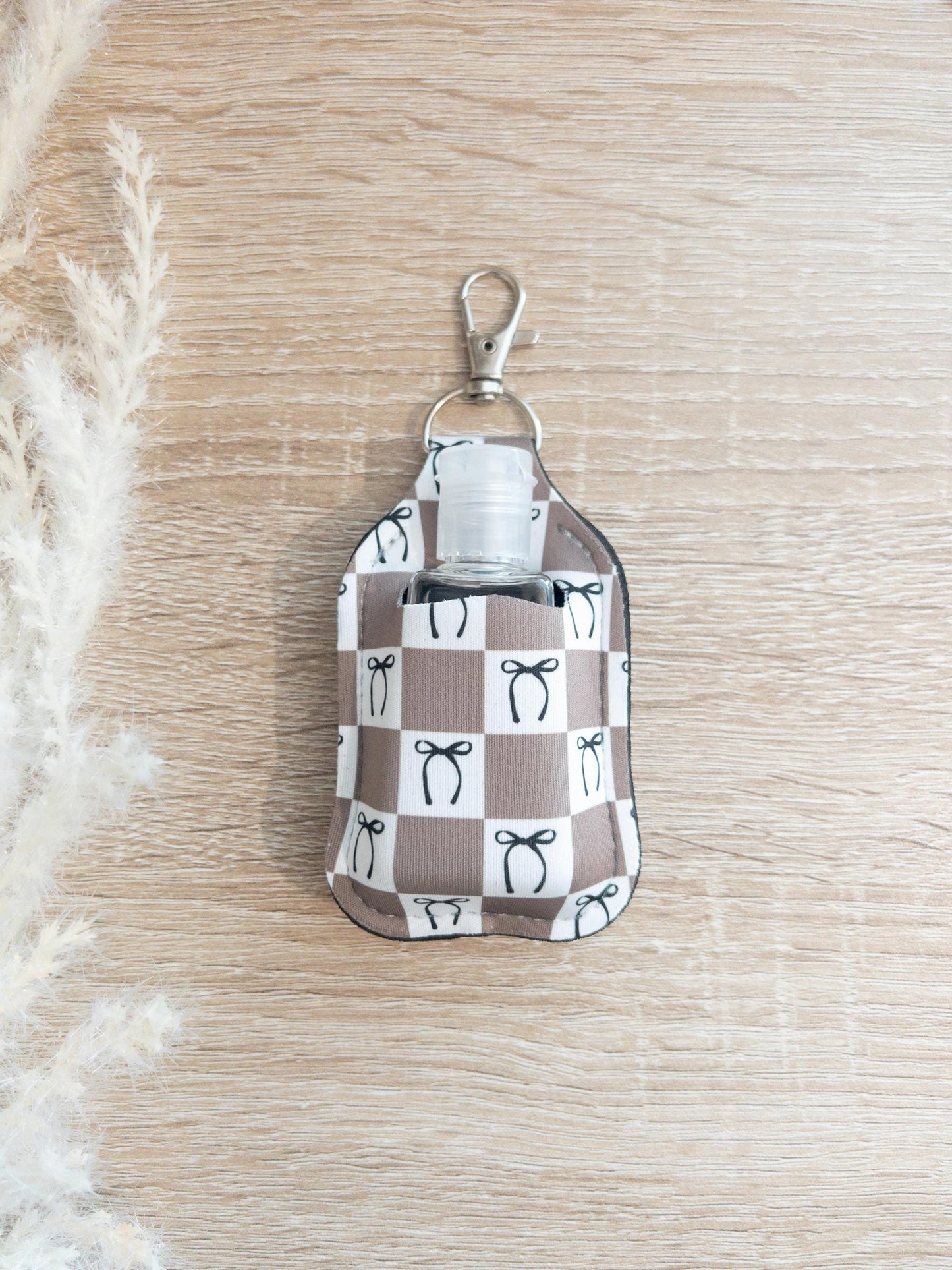 Checkered Hand Sanitizer Keychain