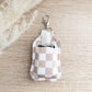 Checkered Hand Sanitizer Keychain Holder