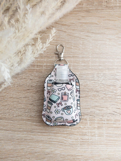 Girly Themed Hand Sanitizer Keychain