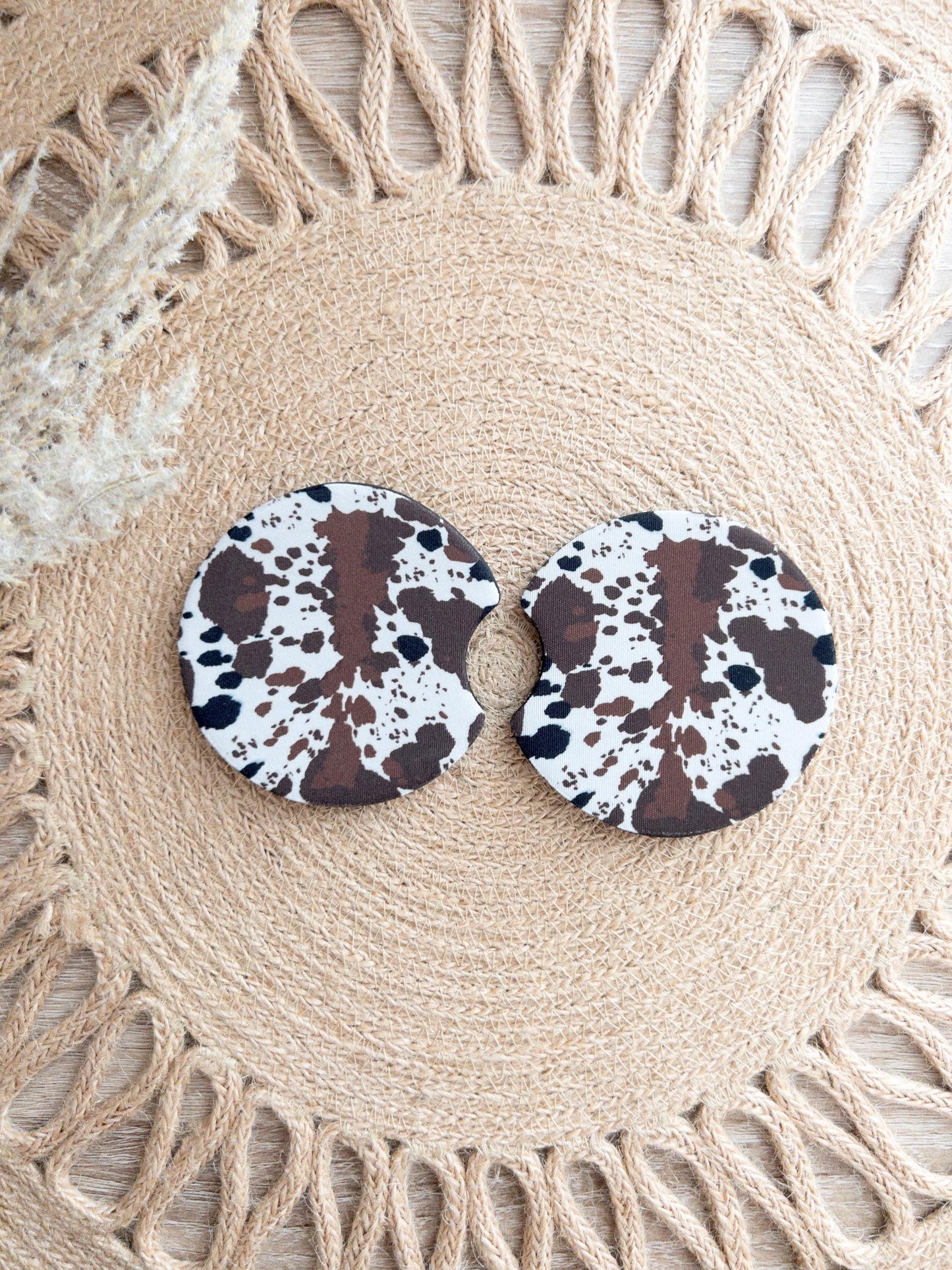 Car Coasters | Cow Print