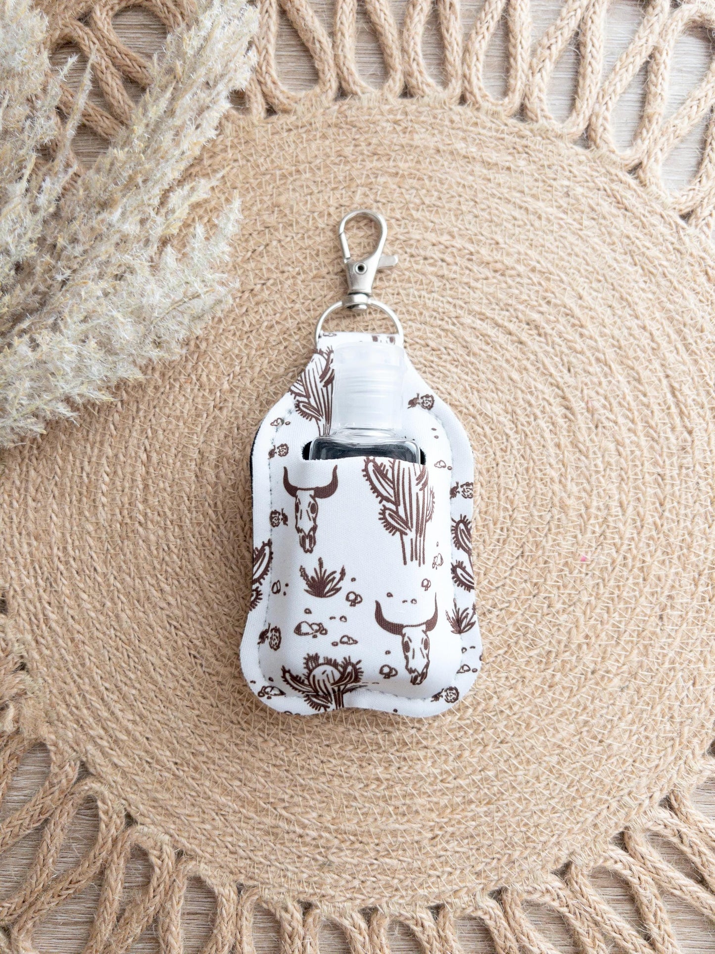 Cow Print Hand Sanitizer Keychain Holders