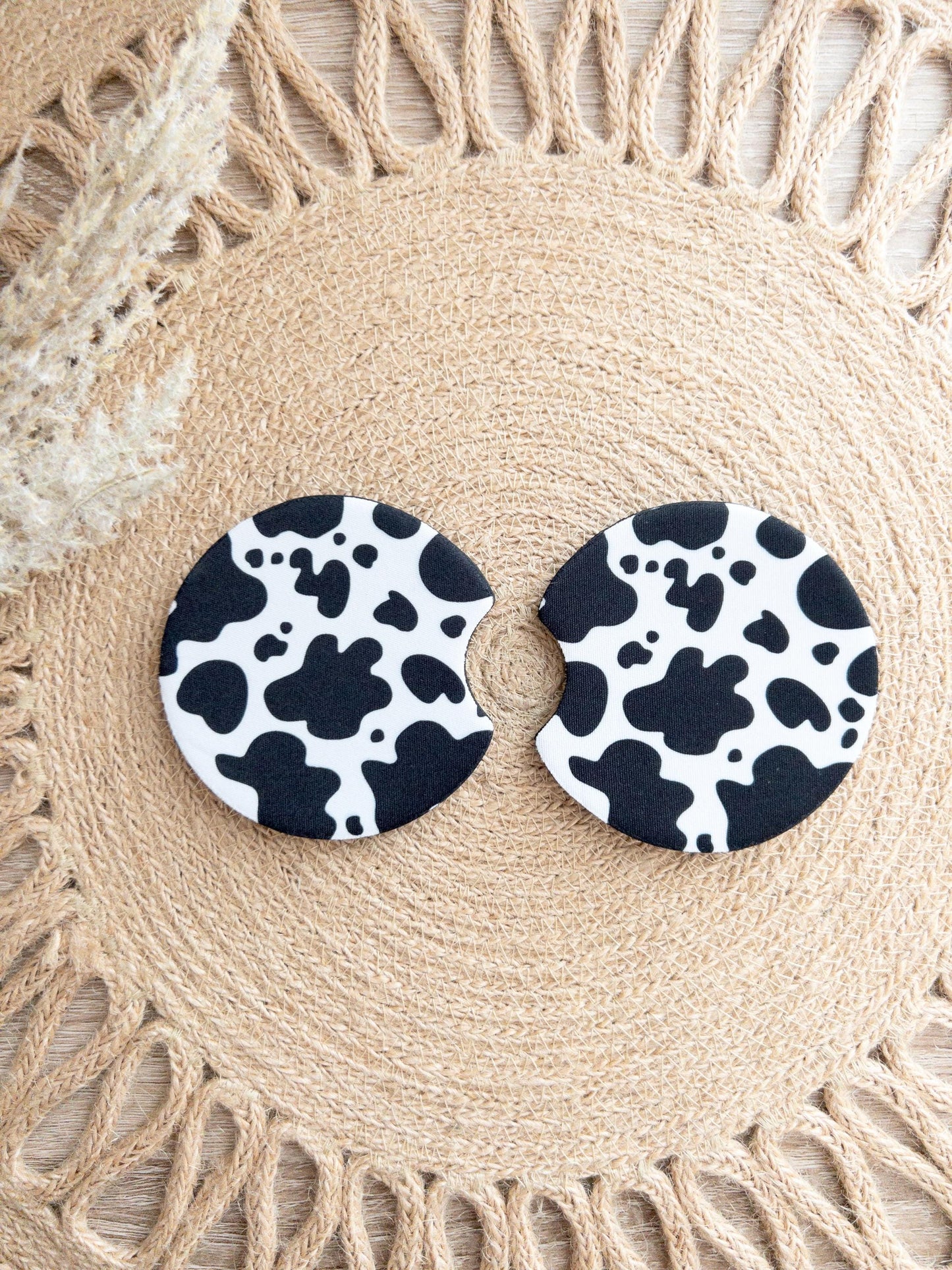 Car Coasters | Cow Print