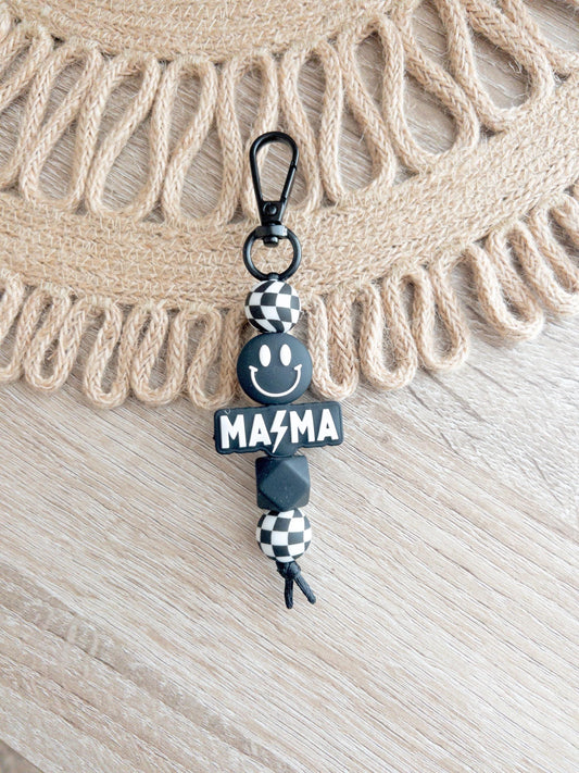 Checkered Mama Keychain