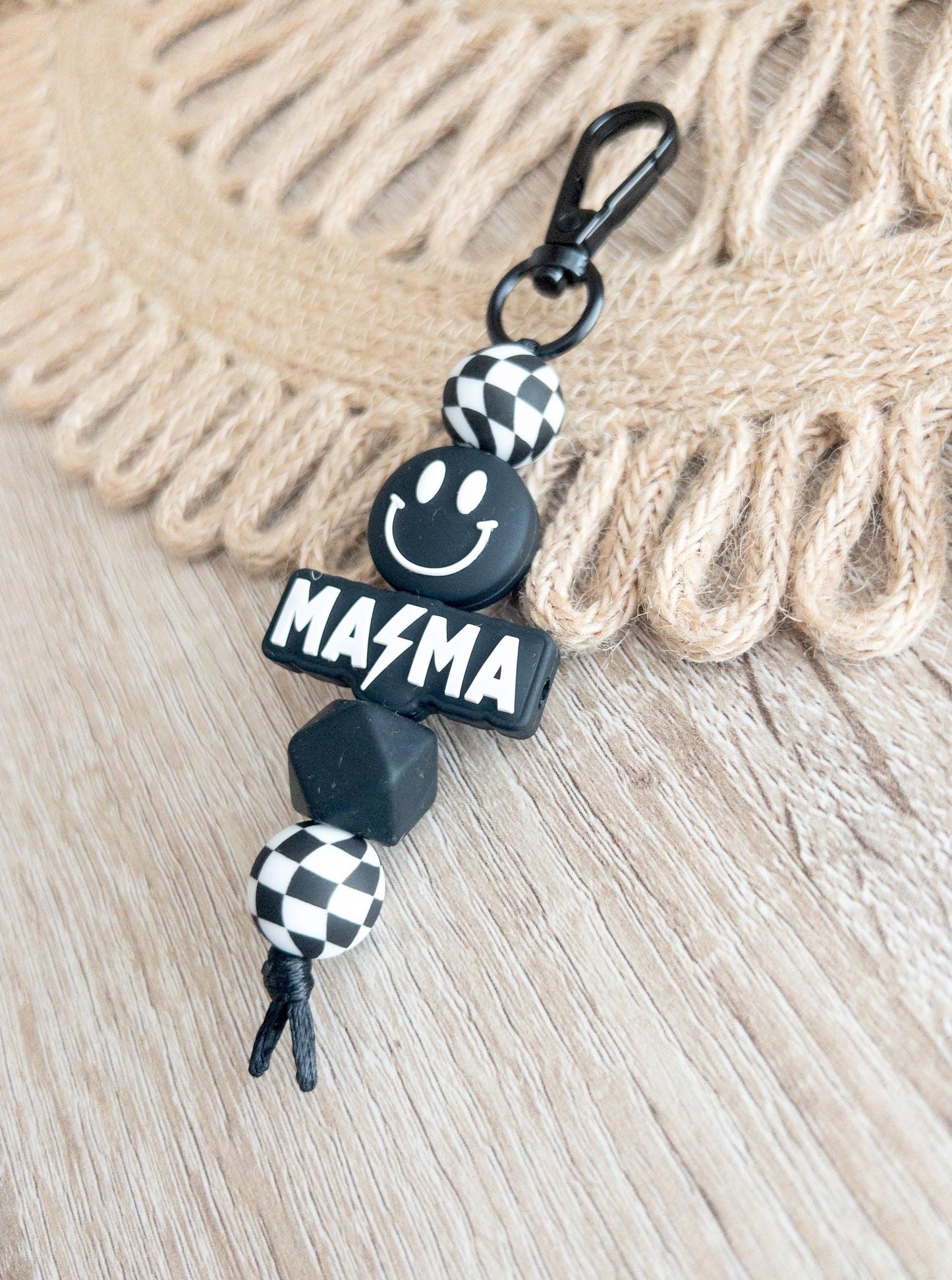 Checkered Mama Keychain