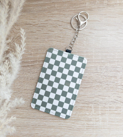 Checkered ID Badge Holders