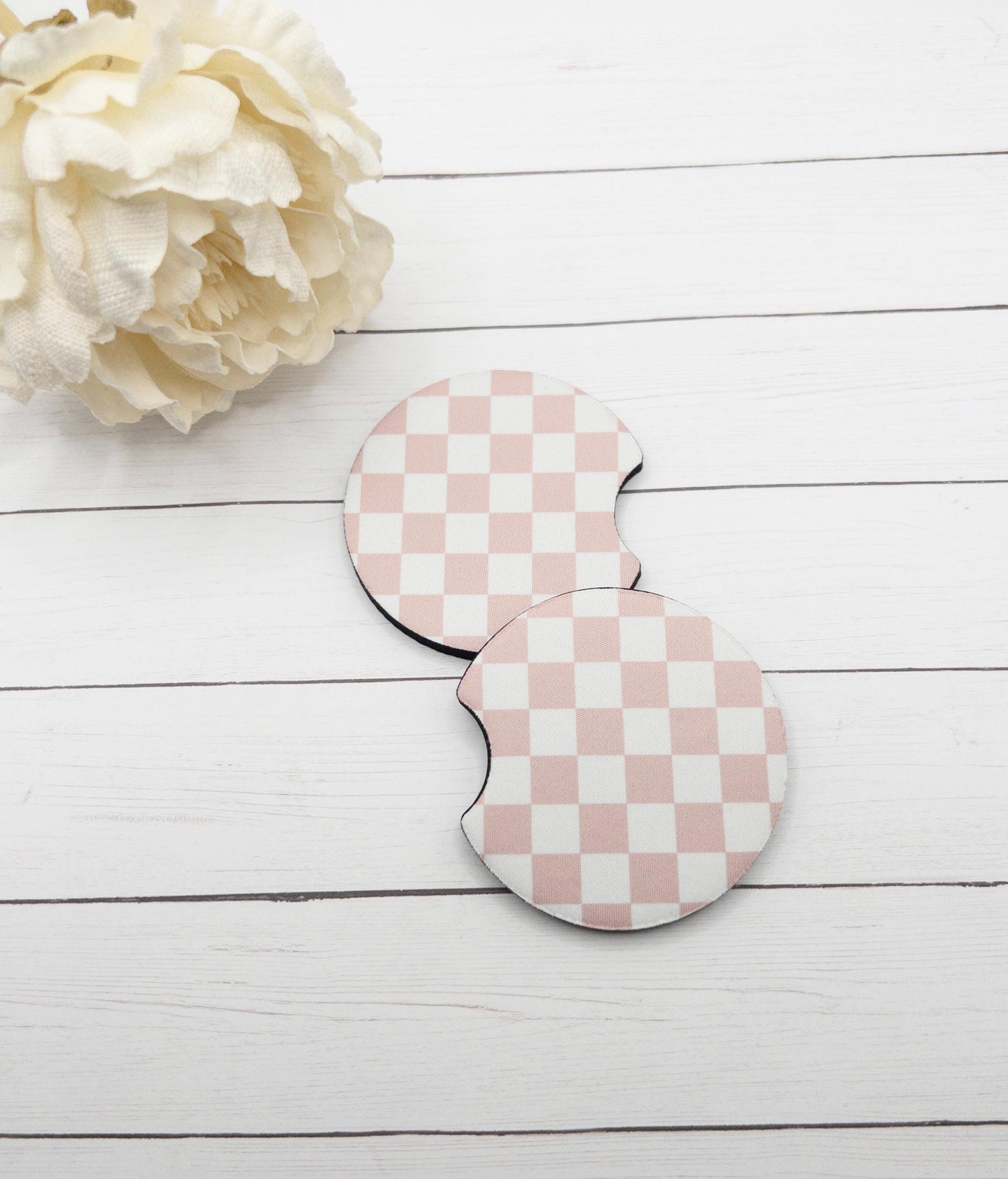 Car Coasters | Cherries, Bows & Checkered