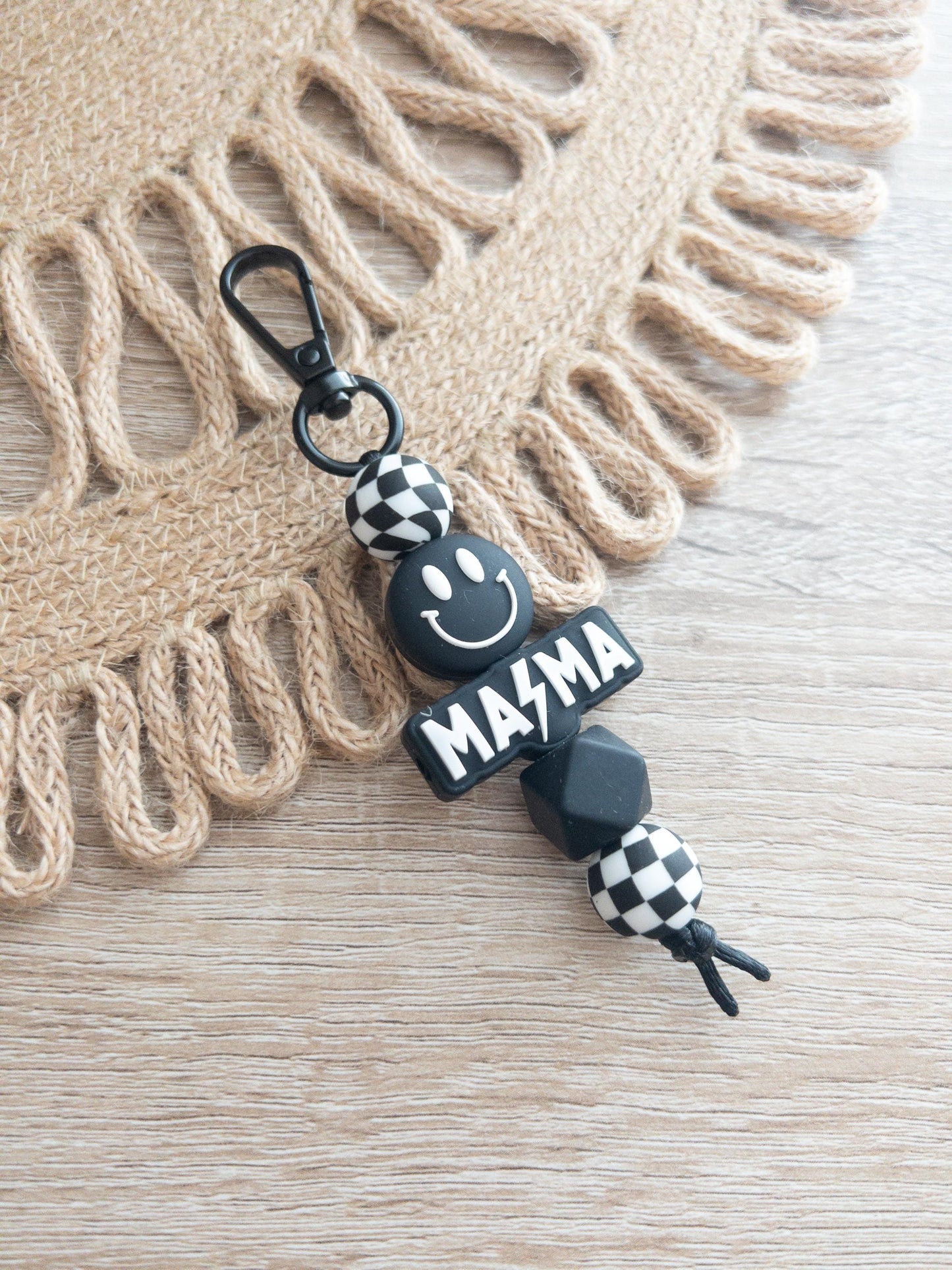 Checkered Mama Keychain