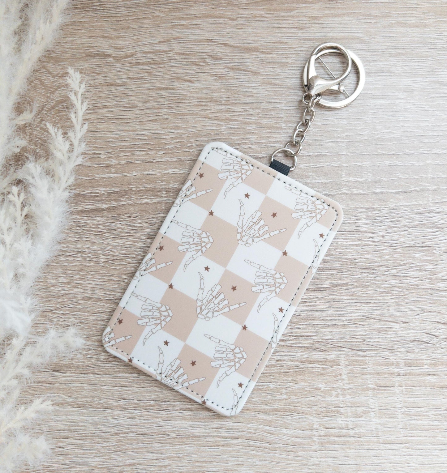 Checkered ID Badge Holders